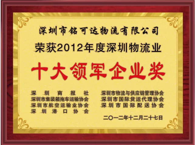 十大领军企业奖